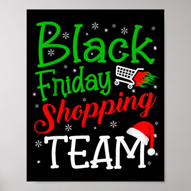 Poster Friday Shopng Team Christmas Black Shopng Family G (Devant)
