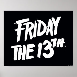 Poster Friday the 13th   Stacked Painted Logo