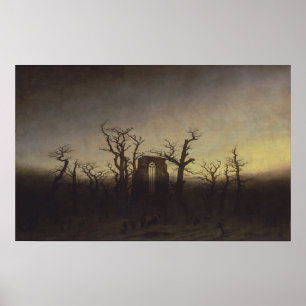 Poster Friedrich - Abbaye de la forêt de chênes
