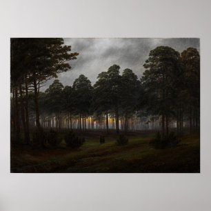 Poster Friedrich - Cycle diurne, Le Soir