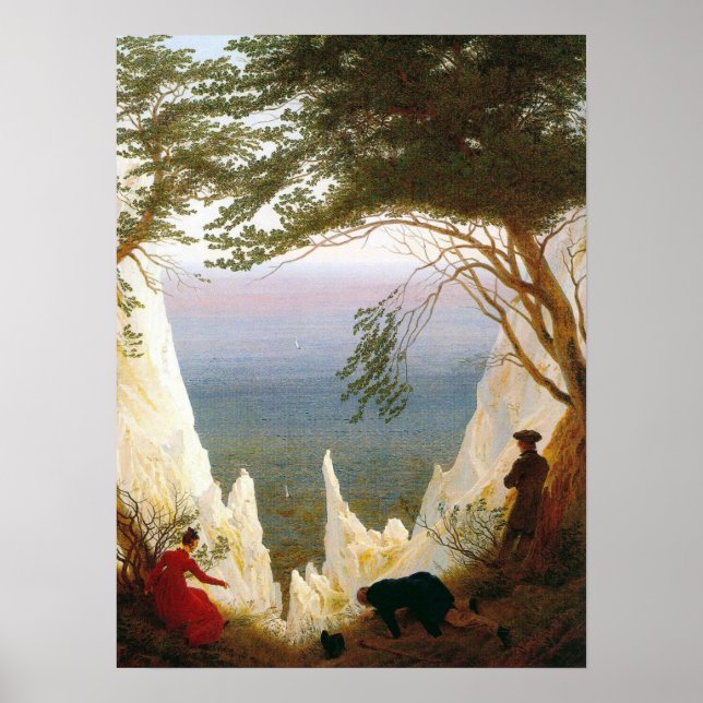 Poster Friedrich - Falaises De Calque Sur Ragen (Devant)