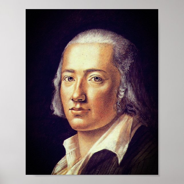 Poster Friedrich Hölderlin par Franz Carl Hiemer, 1792 (Devant)