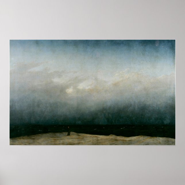 Poster Friedrich - Moine Par Mer (Devant)
