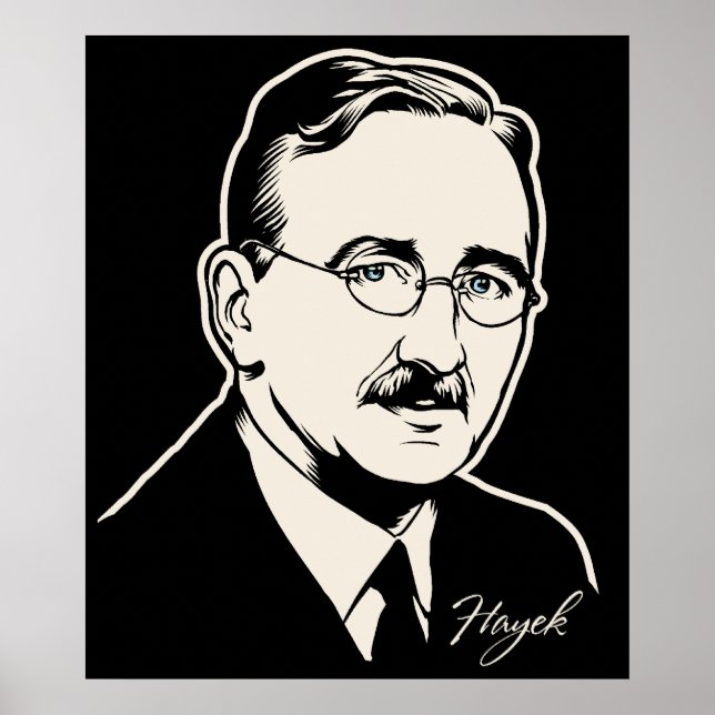 Poster Friedrich von Hayek (Devant)