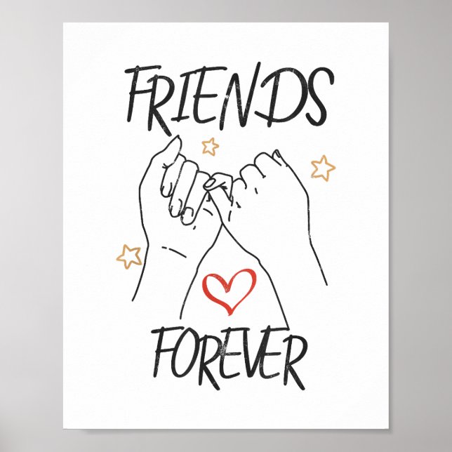Poster Friends forever best friend love friendship trust (Devant)