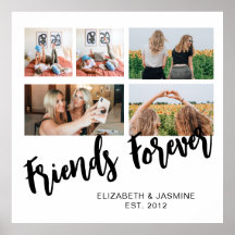 Friends Forever Photo Collage Cadeau personnalisé 