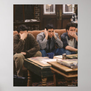 Poster FRIENDS™  Joey, Ross et Chandler sur le canapé