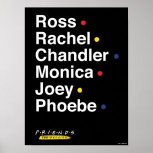 Poster FRIENDS™   Noms des personnages