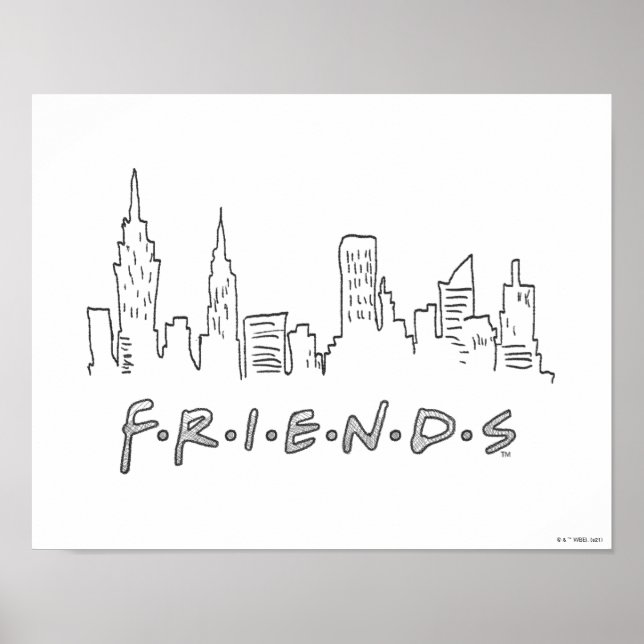 Poster FRIENDS™| Silhouette de New York (Devant)