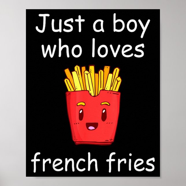 Poster Fries Shirt Funny French Fries Lover Cool French F (Devant)