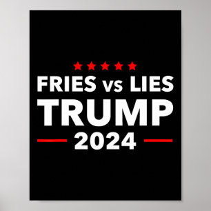 Poster Fries Vs Lies Trump 2024 France Fries Trump Vance