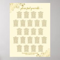 Frilles Gold 22 Mariage de table de table carte c