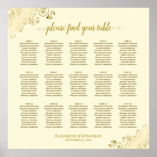 Poster Frills or 15 Mariage de table assise crème