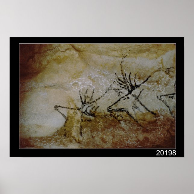 Poster Frise de cerf, c.17000 av. (Devant)