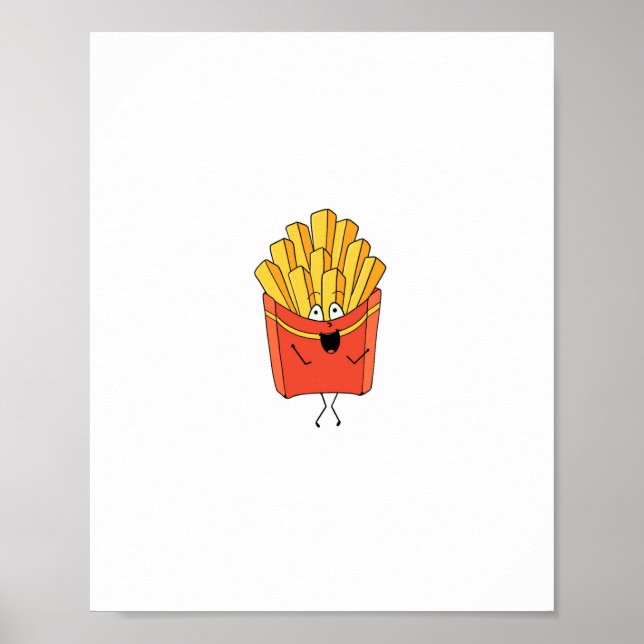 Poster Frites, chips, thème frites chaudes (Devant)