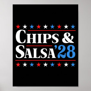 Poster Frites et salsa 2028 Élection présidentielle drôle