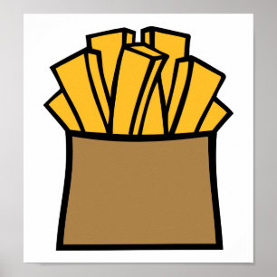 Poster frites françaises
