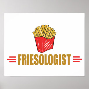 Poster Frites françaises drôles