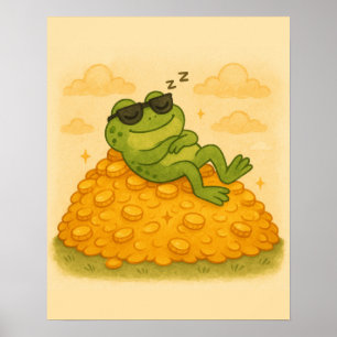 Poster Frog dormant sur Gold Hill