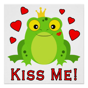 Poster Frog Prince m'embrasse