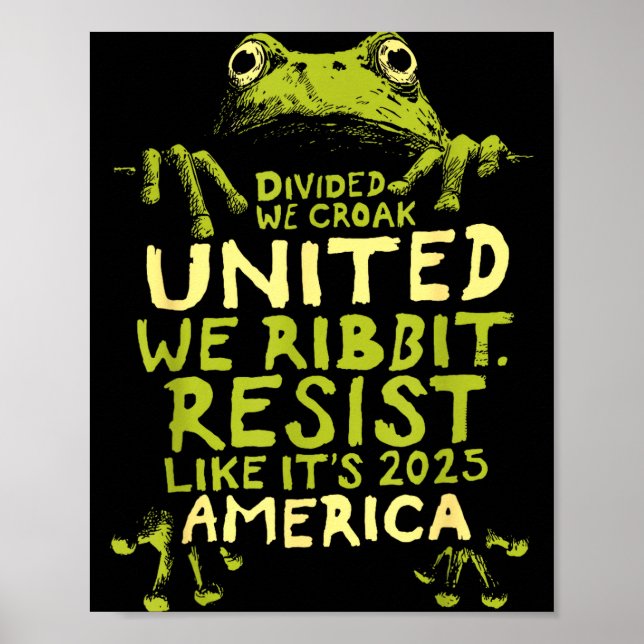Poster Frog Resist Cute Funny  (Devant)
