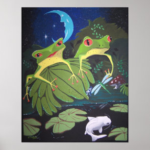 Poster froggies et koi