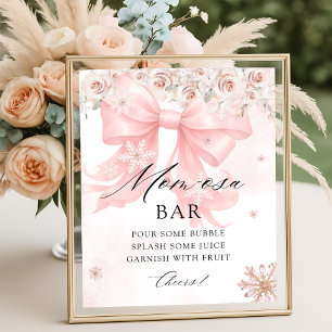 Poster Froid à l'extérieur du Baby shower de boue d'hiver