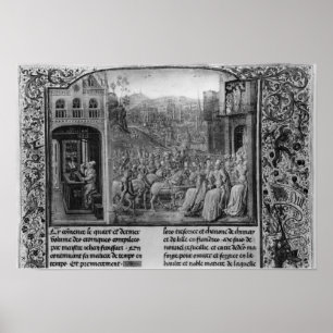 Poster Froissart écrivant son chronique