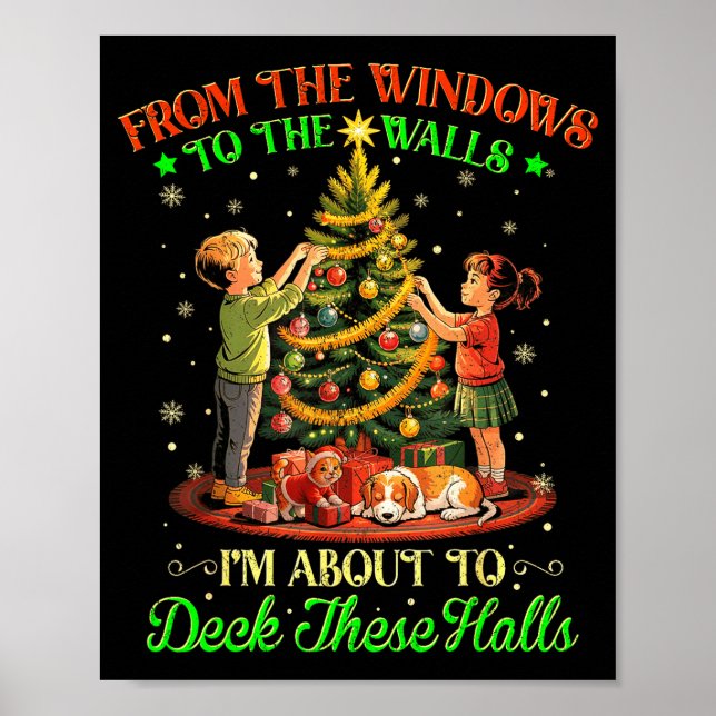 Poster From The Windows To The Walls Funny Christmas Tree (Devant)