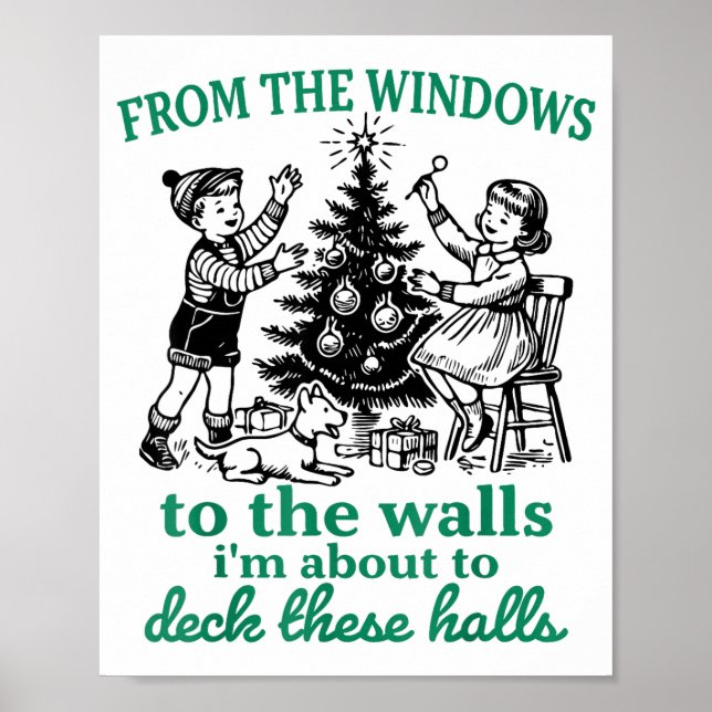 Poster From The Windows To The Walls Funny Christmas Tree (Devant)
