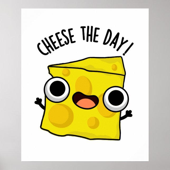 Poster Fromage Le Jour Amusant jeu de nourriture (Devant)