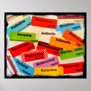 POSTER FRONTIÈRE DE GRUNGE ÉTIQUETTE COLORÉ