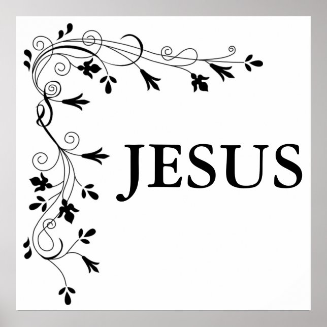 POSTER FRONTIÈRE DE JÉSUS FLORAL CORNER (Devant)