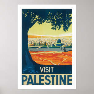 Poster Frontière de la Palestine w/white de visite