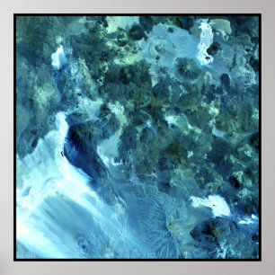 Poster Frontière des volcans du Chili et de l'Argentine