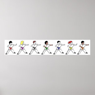 Poster Frontière du mur des enfants des arts martiaux