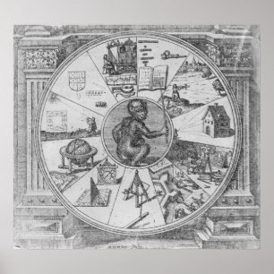 Poster Frontispiece à l'Utriusque de Robert Fludd