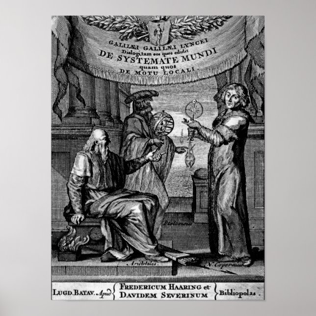 Poster Frontispiece de "Dialogus De Systemate Mundi" (Devant)