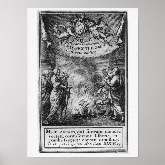 Poster Frontispiece de 'Index Librorum prohibitorum' (Devant)
