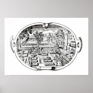 Poster Frontispiece, de "The Herball", de John Gerard (