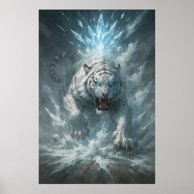 Poster Frost White Tiger – Emperor of the Frozen Realm –  (Devant)