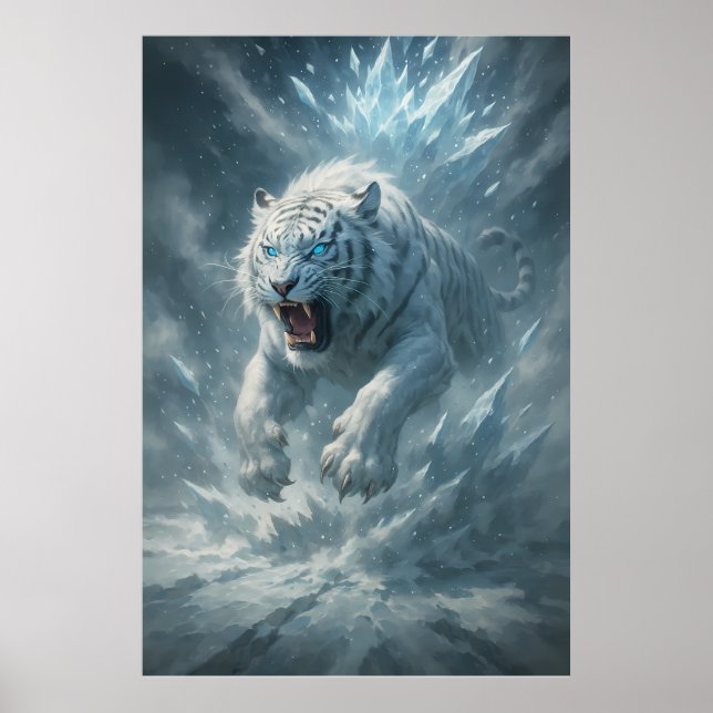 Poster Frost White Tiger – Emperor of the Frozen Realm –  (Devant)