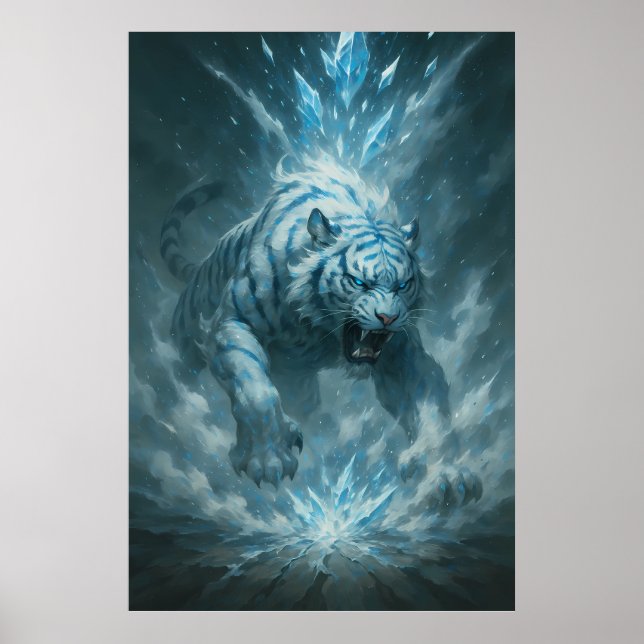 Poster Frost White Tiger – Emperor of the Frozen Realm –  (Devant)