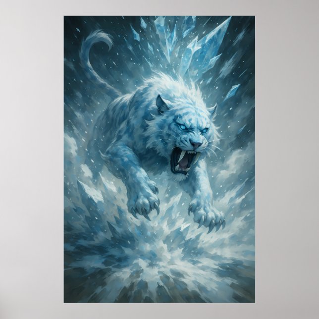 Poster Frost White Tiger – Emperor of the Frozen Realm –  (Devant)