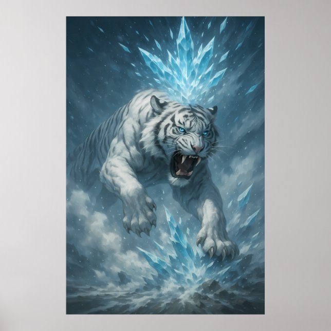 Poster Frost White Tiger – Emperor of the Frozen Realm –  (Devant)