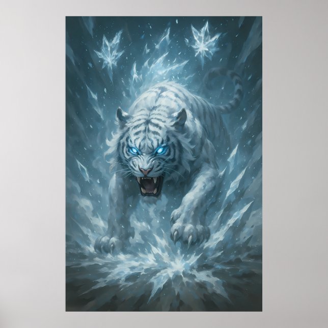 Poster Frost White Tiger – Emperor of the Frozen Realm –  (Devant)