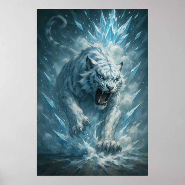 Poster Frost White Tiger – Emperor of the Frozen Realm –  (Devant)