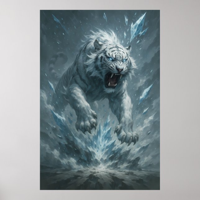 Poster Frost White Tiger – Emperor of the Frozen Realm –  (Devant)