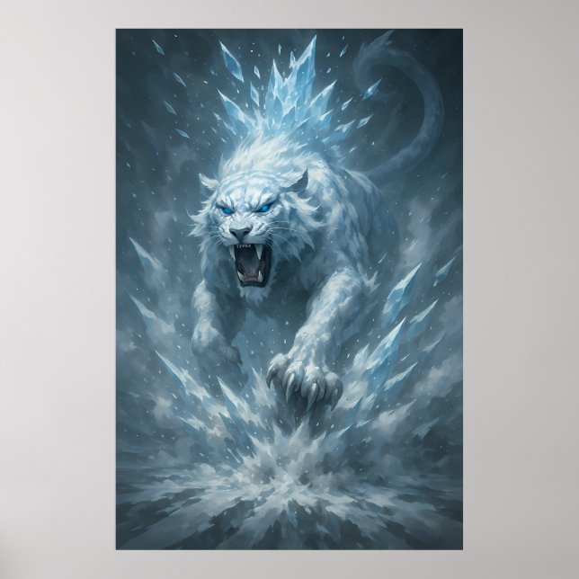 Poster Frost White Tiger – Emperor of the Frozen Realm –  (Devant)