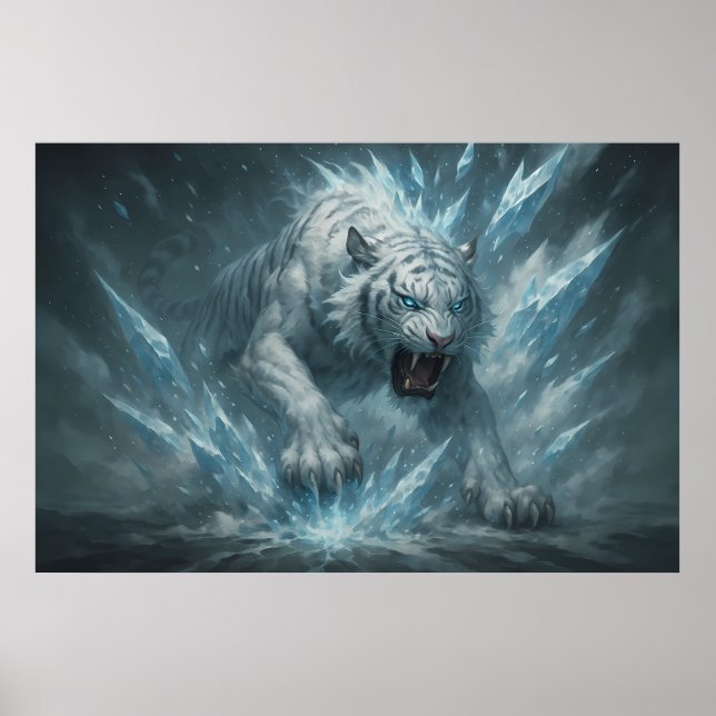 Poster Frost White Tiger – Emperor of the Frozen Realm –  (Devant)